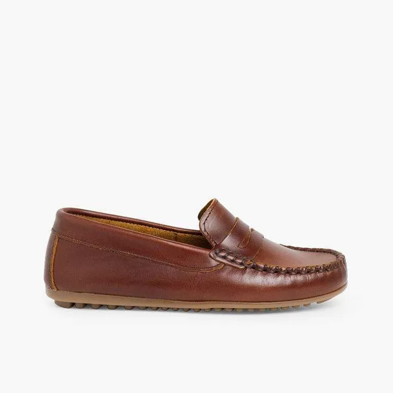 Fashion Pisamonas Mocasines Niño Cuero Antifaz
