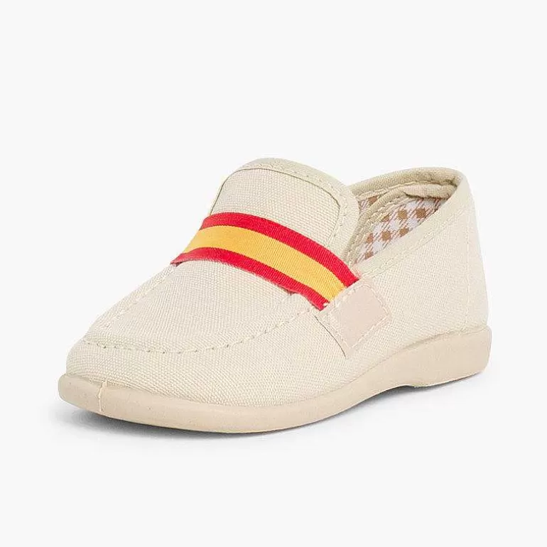 Cheap Pisamonas Mocasines Niño Tela Bandera Espana