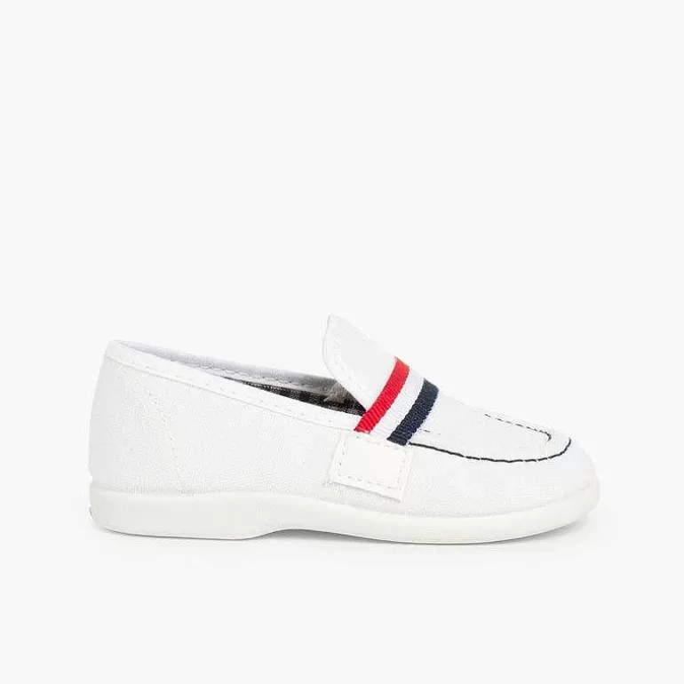 Store Pisamonas Mocasines Tela Niños Bandera