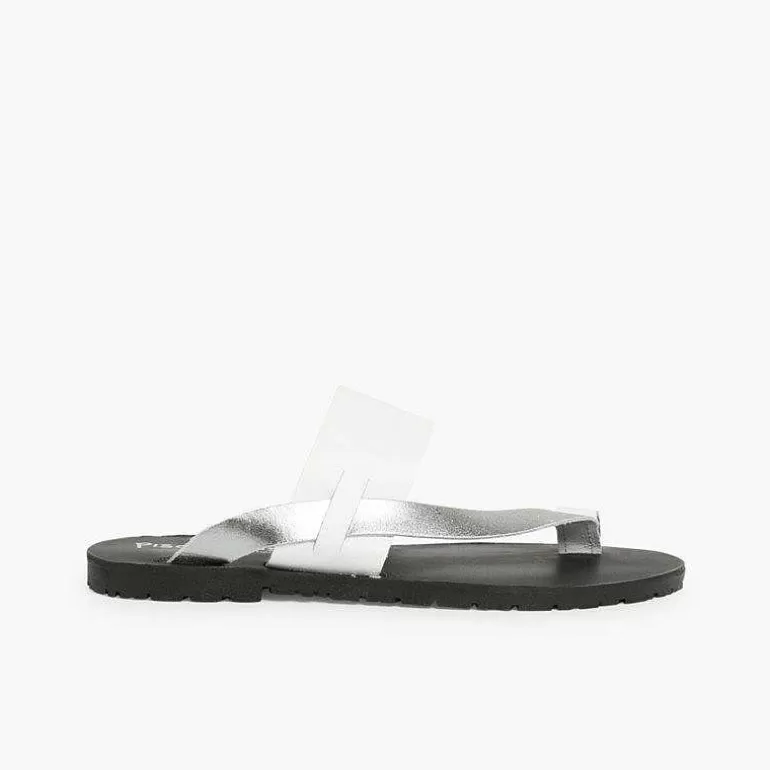 Best Sale Pisamonas Sandalias De Dedo Metalizadas Niña Y Mujer