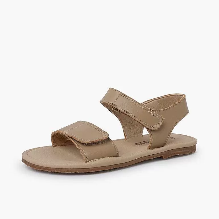 Online Pisamonas Sandalias Niña En Piel Con Tiras Adherentes