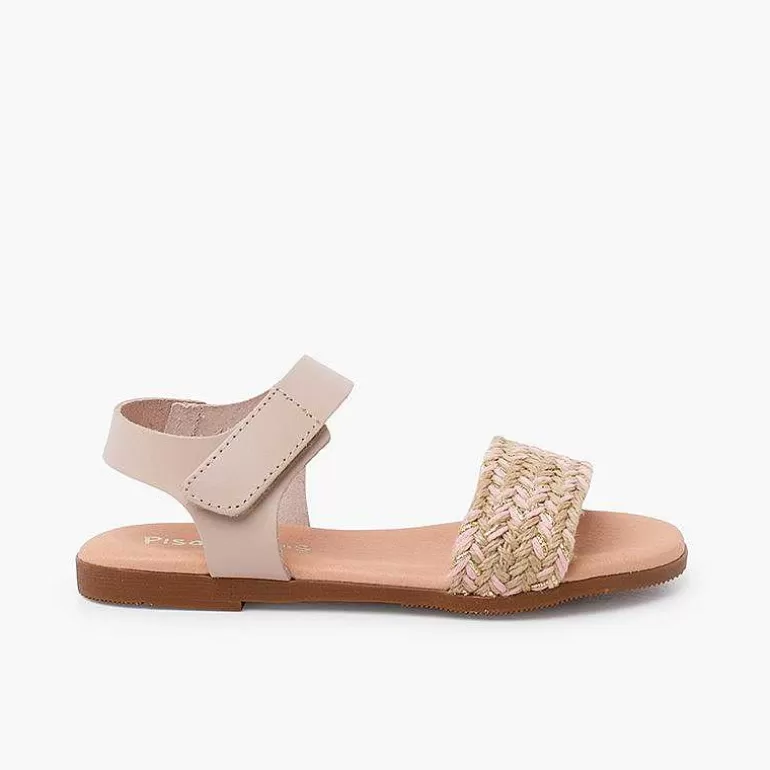 Best Sale Pisamonas Sandalias Niña En Yute. Pala Con Tira Adherente