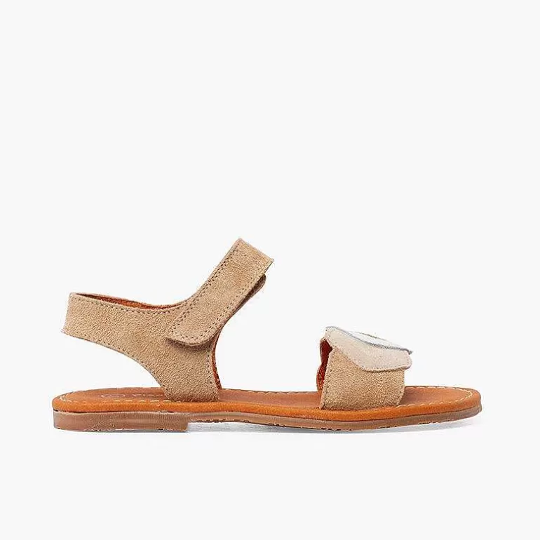 Shop Pisamonas Sandalias Niña Multicolor De Serraje Con Cierre Adherente
