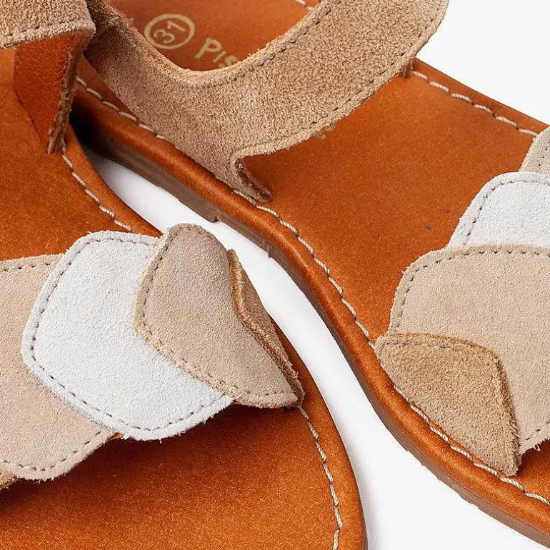 Shop Pisamonas Sandalias Niña Multicolor De Serraje Con Cierre Adherente