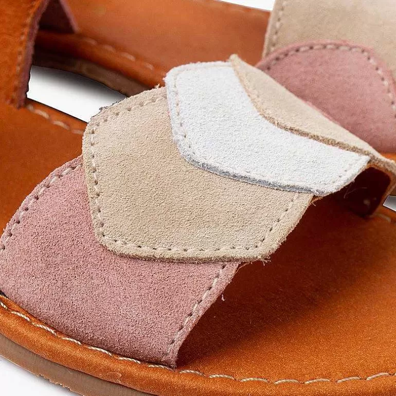 Shop Pisamonas Sandalias Niña Multicolor De Serraje Con Cierre Adherente
