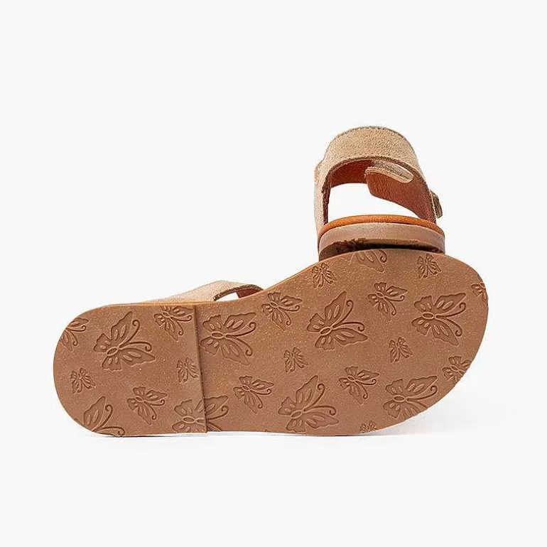 Shop Pisamonas Sandalias Niña Multicolor De Serraje Con Cierre Adherente