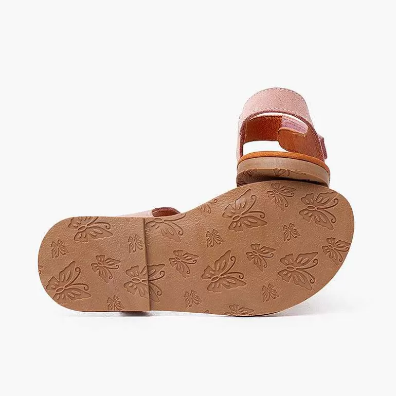Shop Pisamonas Sandalias Niña Multicolor De Serraje Con Cierre Adherente