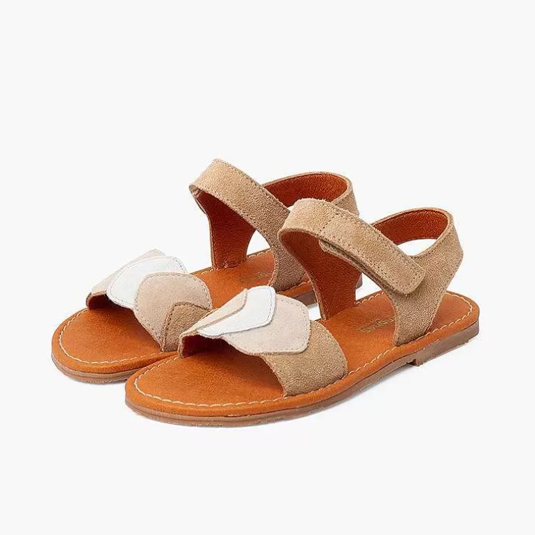 Shop Pisamonas Sandalias Niña Multicolor De Serraje Con Cierre Adherente