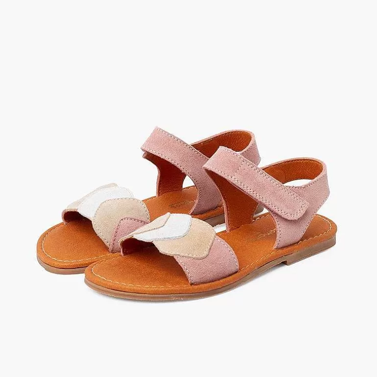Shop Pisamonas Sandalias Niña Multicolor De Serraje Con Cierre Adherente