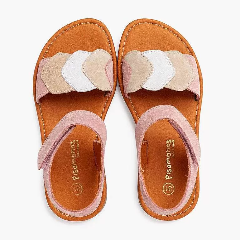 Shop Pisamonas Sandalias Niña Multicolor De Serraje Con Cierre Adherente