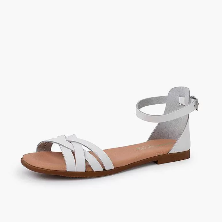 Best Pisamonas Sandalias Niña Y Mujer En Piel Con Tiras Y Talonera