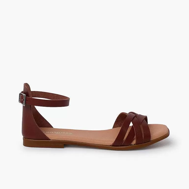 Best Pisamonas Sandalias Niña Y Mujer En Piel Con Tiras Y Talonera