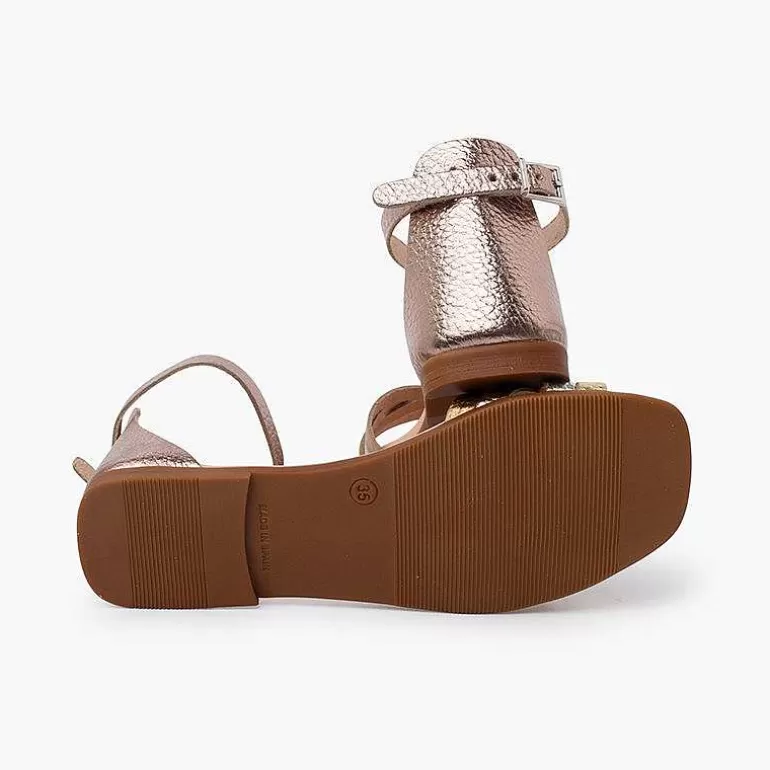 Best Pisamonas Sandalias Niña Y Mujer En Piel Con Tiras Y Talonera