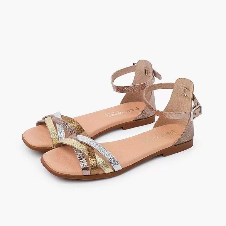 Best Pisamonas Sandalias Niña Y Mujer En Piel Con Tiras Y Talonera