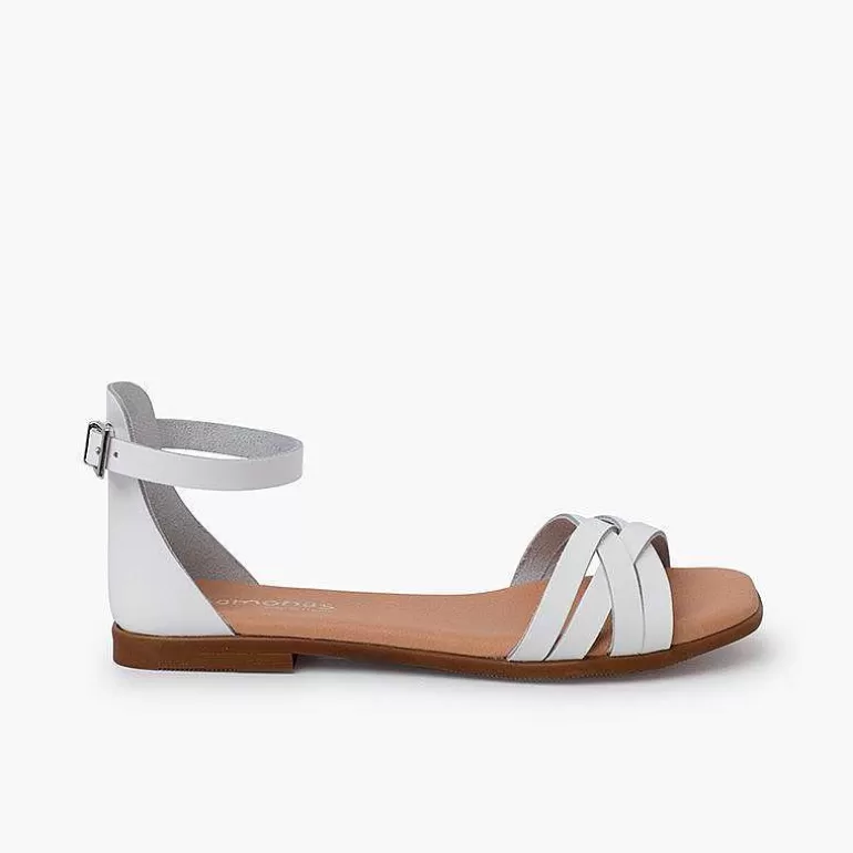 Best Pisamonas Sandalias Niña Y Mujer En Piel Con Tiras Y Talonera