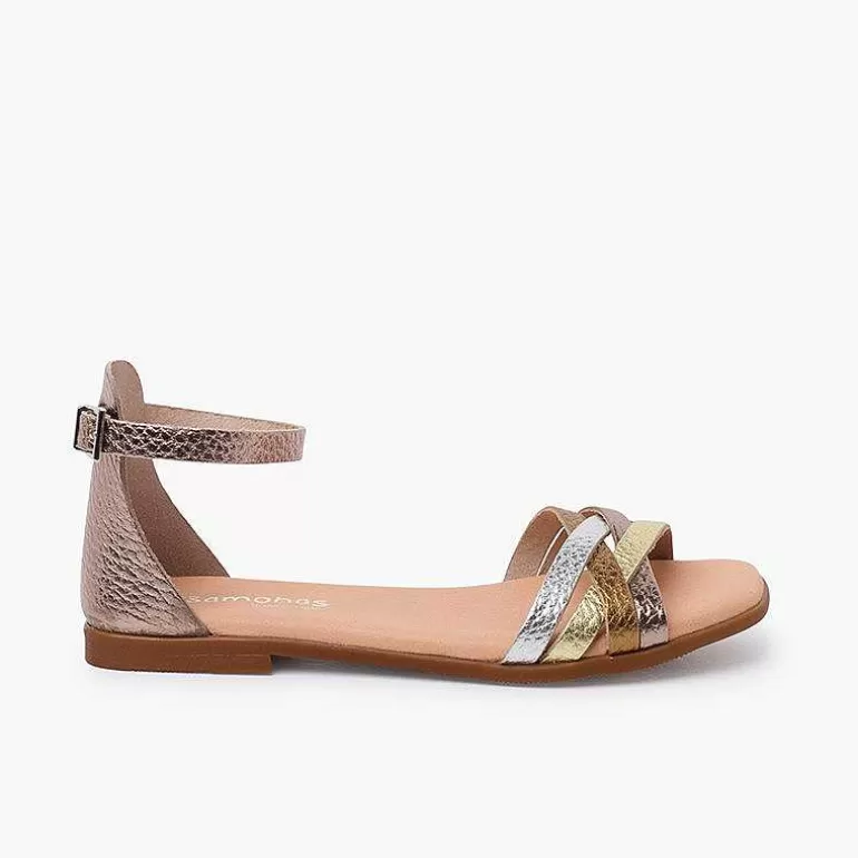 Best Pisamonas Sandalias Niña Y Mujer En Piel Con Tiras Y Talonera