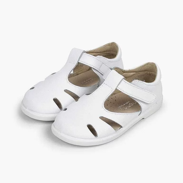 New Pisamonas Sandalias Niño Piel Tira Adherente Tipo Pepitos