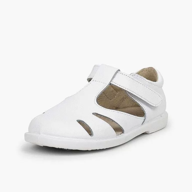 New Pisamonas Sandalias Niño Piel Tira Adherente Tipo Pepitos
