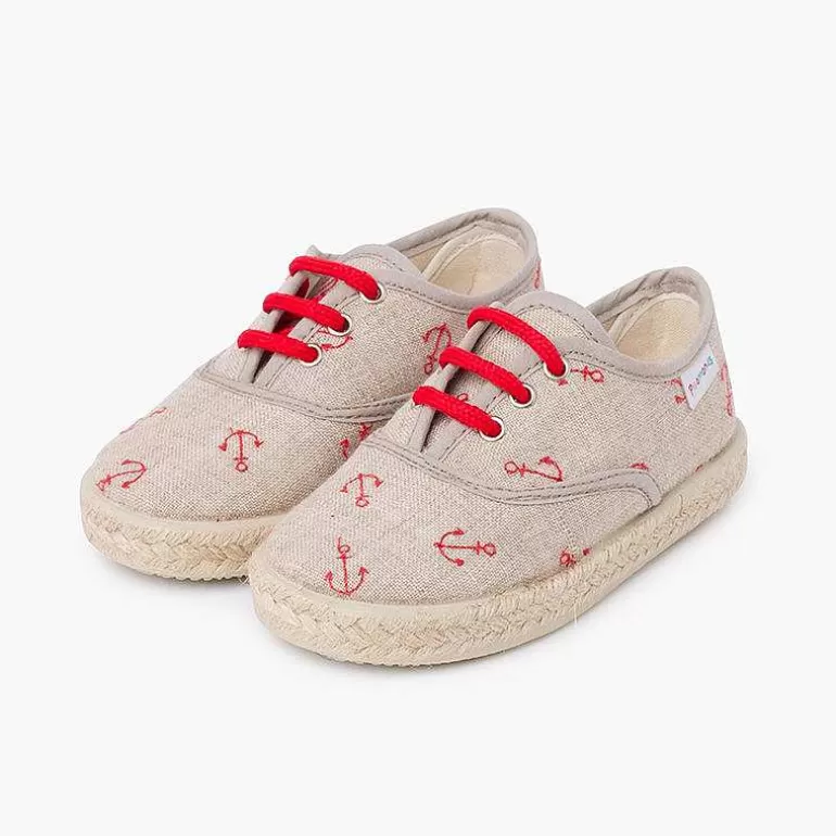 Fashion Pisamonas Zapatillas Anclas Cordones De Colores