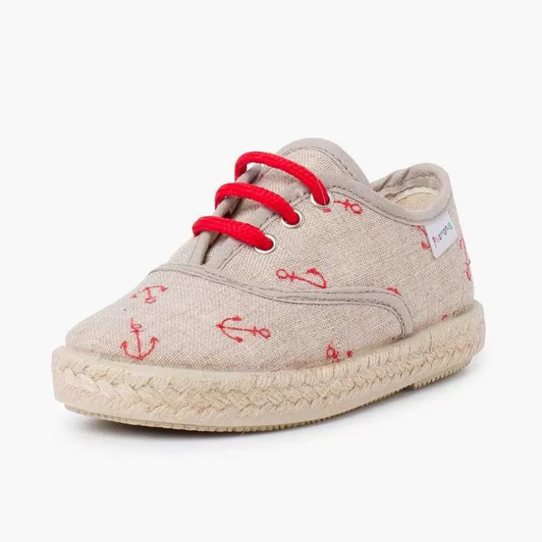 Fashion Pisamonas Zapatillas Anclas Cordones De Colores