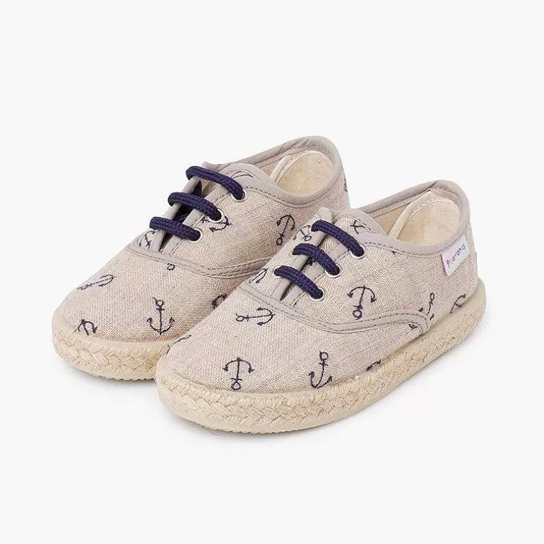 Fashion Pisamonas Zapatillas Anclas Cordones De Colores