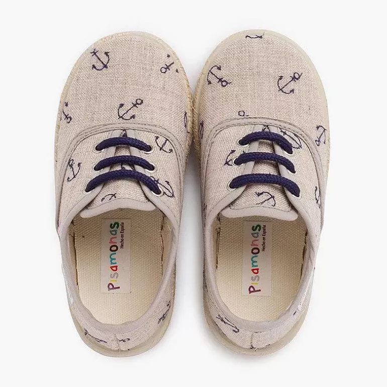Fashion Pisamonas Zapatillas Anclas Cordones De Colores