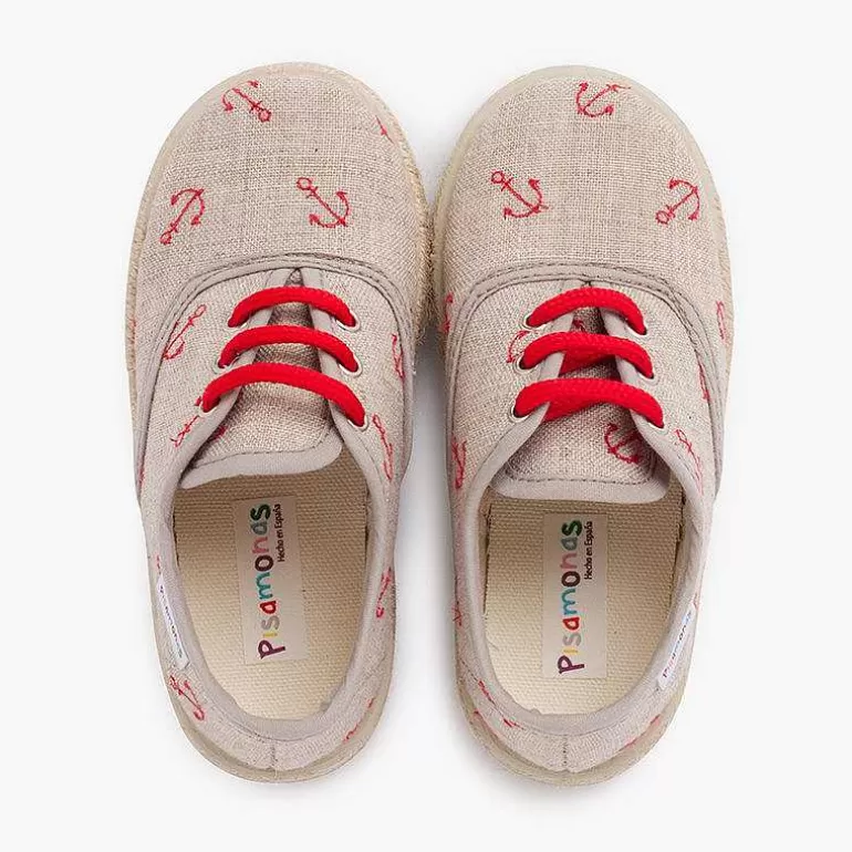 Fashion Pisamonas Zapatillas Anclas Cordones De Colores
