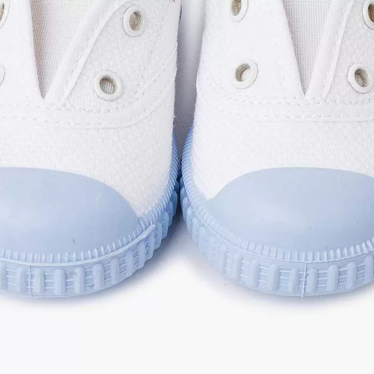 Fashion Pisamonas Zapatillas Blancas Sin Cordones Suela Colores
