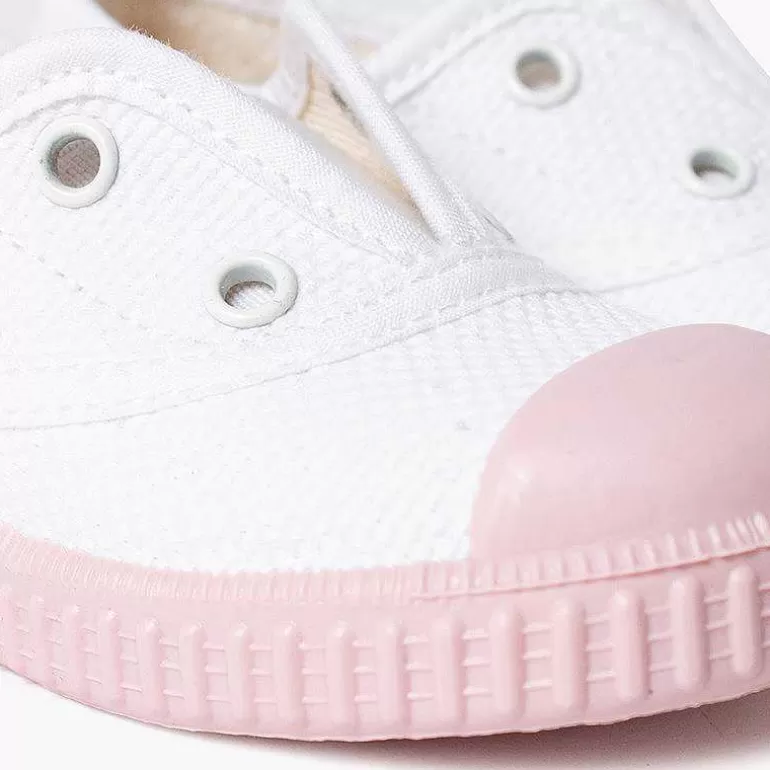 Fashion Pisamonas Zapatillas Blancas Sin Cordones Suela Colores