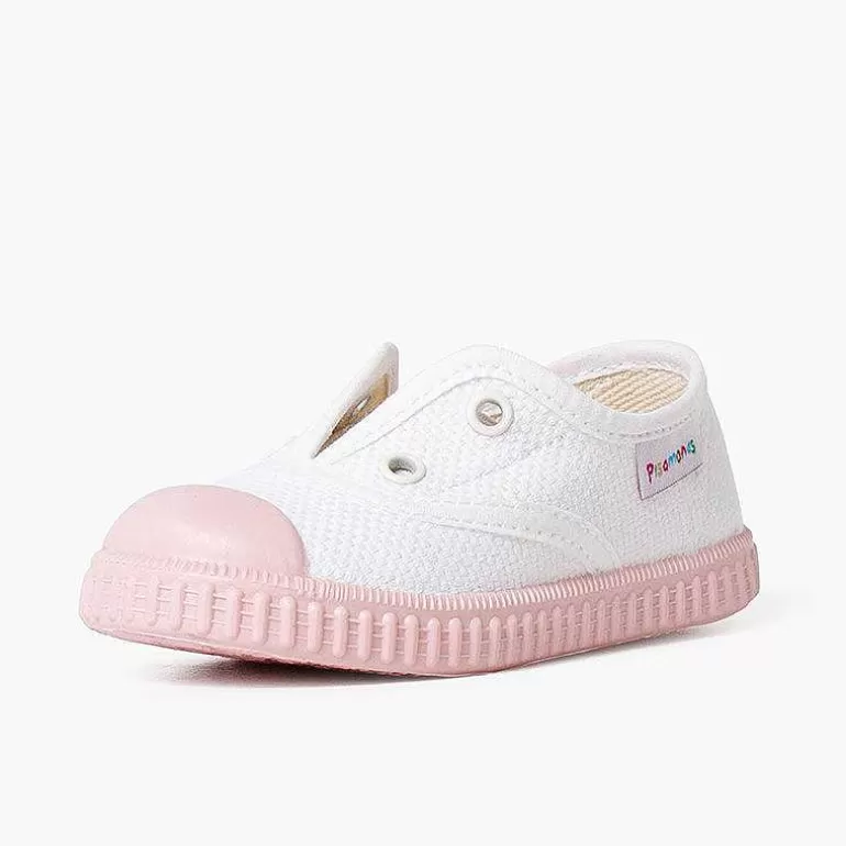 Fashion Pisamonas Zapatillas Blancas Sin Cordones Suela Colores