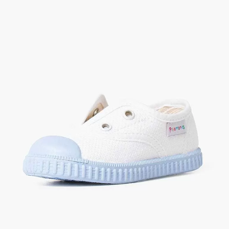Fashion Pisamonas Zapatillas Blancas Sin Cordones Suela Colores