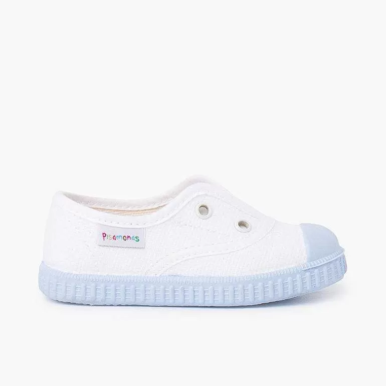 Fashion Pisamonas Zapatillas Blancas Sin Cordones Suela Colores