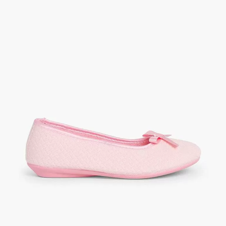 Sale Pisamonas Zapatillas Casa Bailarina Con Lazo