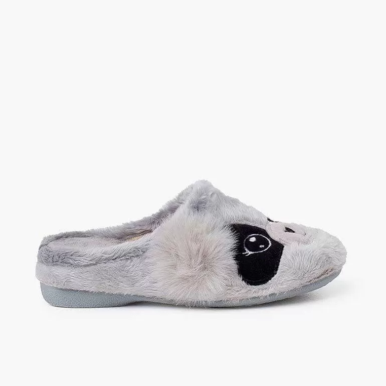 Best Pisamonas Zapatillas Casa Tipo Zueco Panda Color Gris