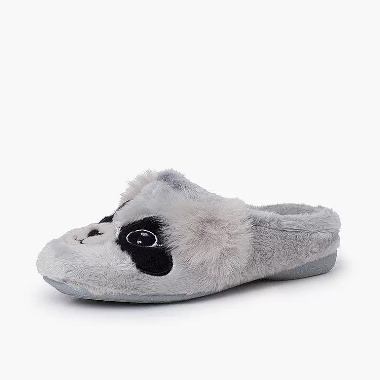 Best Pisamonas Zapatillas Casa Tipo Zueco Panda Color Gris