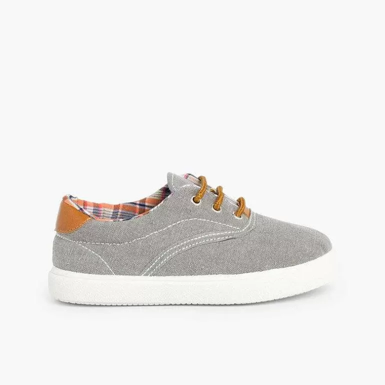 Best Sale Pisamonas Zapatillas Contraste De Lona Y Cordones