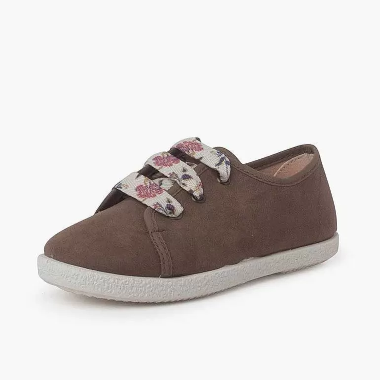Online Pisamonas Zapatillas Cordones Flores Serratex