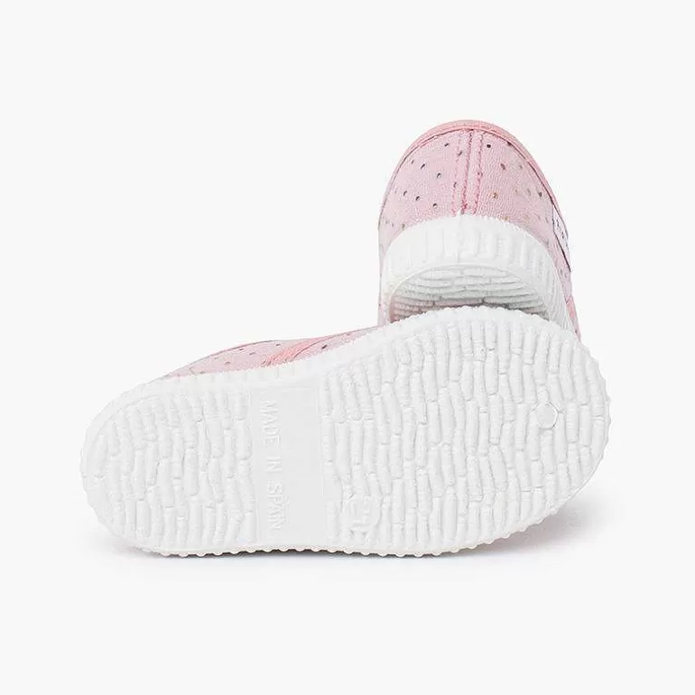 New Pisamonas Zapatillas Cordones Puntitos Metalizados Colores Color Rosa Viejo