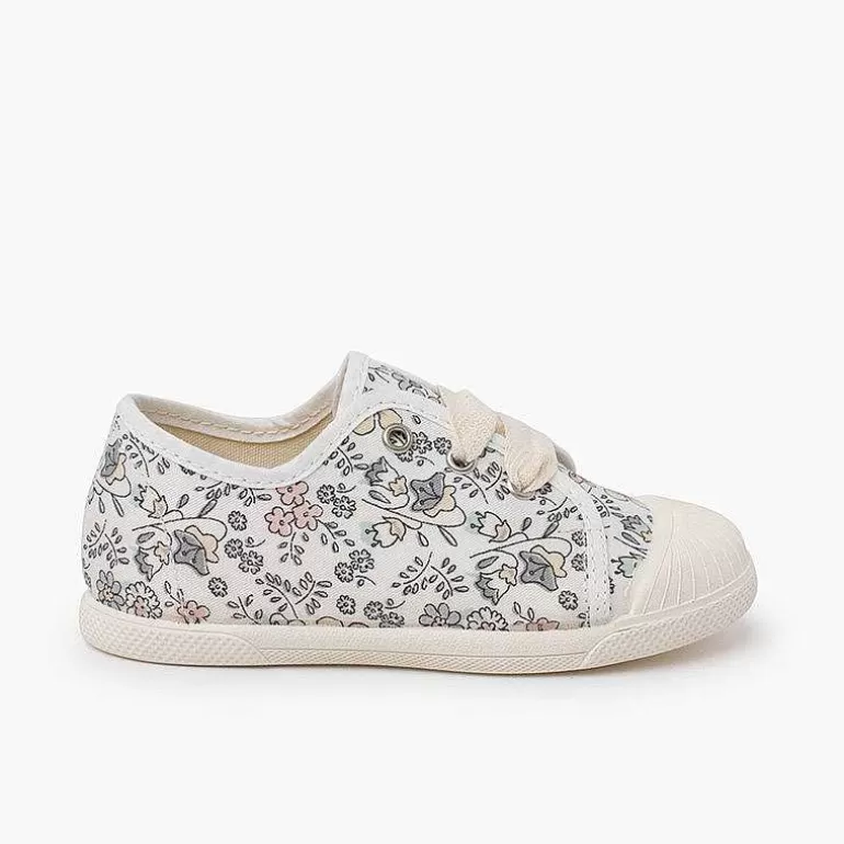 Fashion Pisamonas Zapatillas Flores Puntera De Goma Color Flores