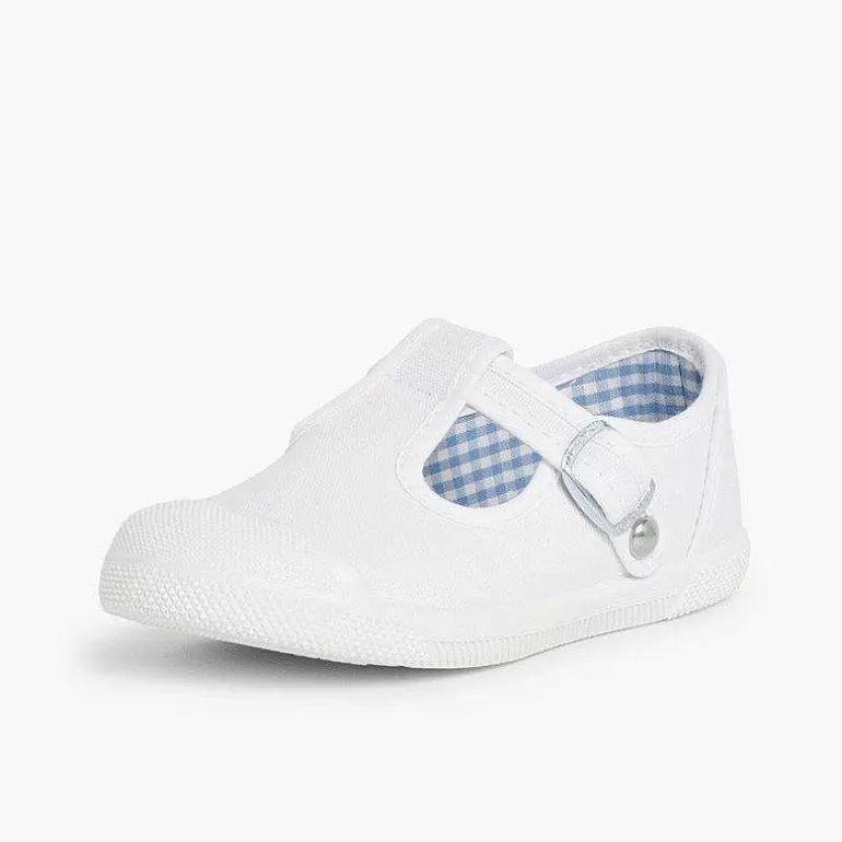 Hot Pisamonas Zapatillas Lona Niños Puntera Goma Tipo Pepitos