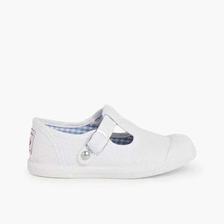 Hot Pisamonas Zapatillas Lona Niños Puntera Goma Tipo Pepitos