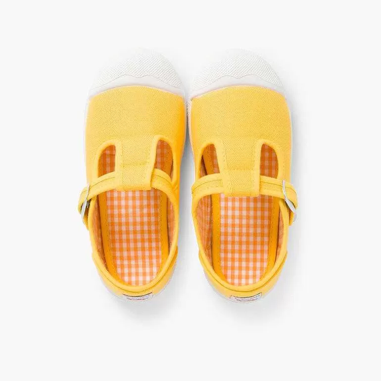 Hot Pisamonas Zapatillas Lona Niños Puntera Goma Tipo Pepitos