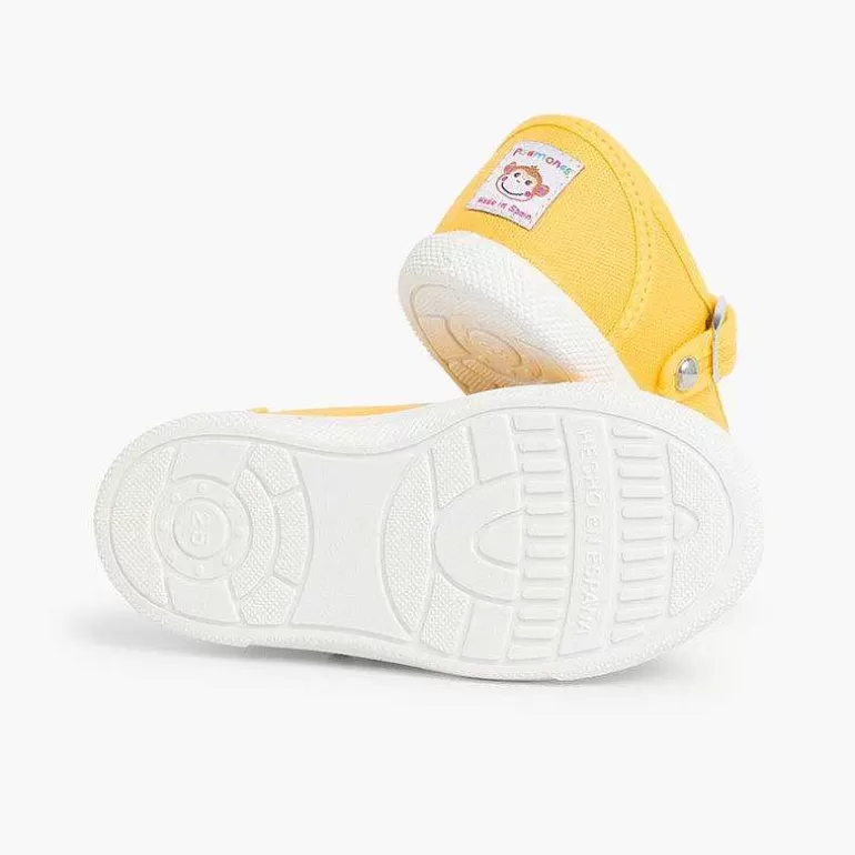 Hot Pisamonas Zapatillas Lona Niños Puntera Goma Tipo Pepitos
