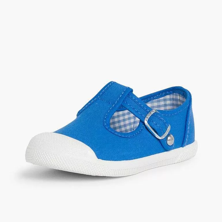 Hot Pisamonas Zapatillas Lona Niños Puntera Goma Tipo Pepitos
