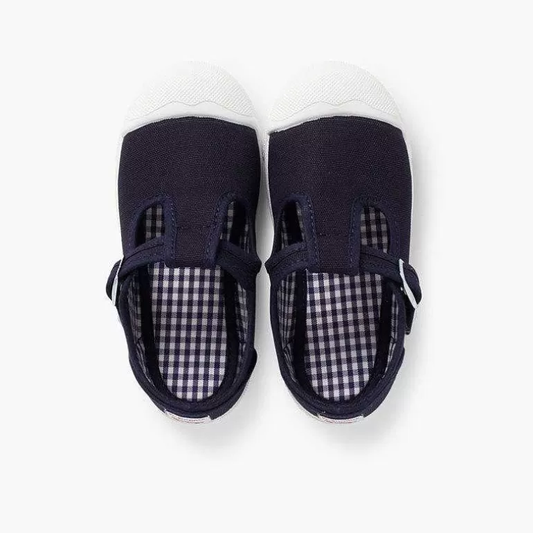 Hot Pisamonas Zapatillas Lona Niños Puntera Goma Tipo Pepitos