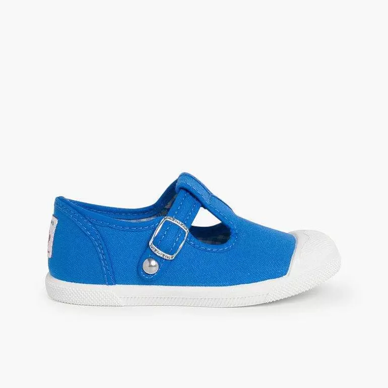Hot Pisamonas Zapatillas Lona Niños Puntera Goma Tipo Pepitos
