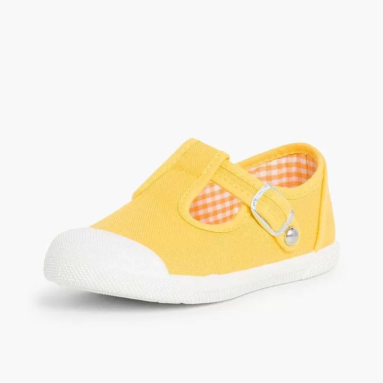 Hot Pisamonas Zapatillas Lona Niños Puntera Goma Tipo Pepitos