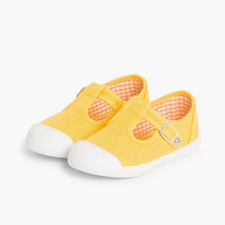 Hot Pisamonas Zapatillas Lona Niños Puntera Goma Tipo Pepitos