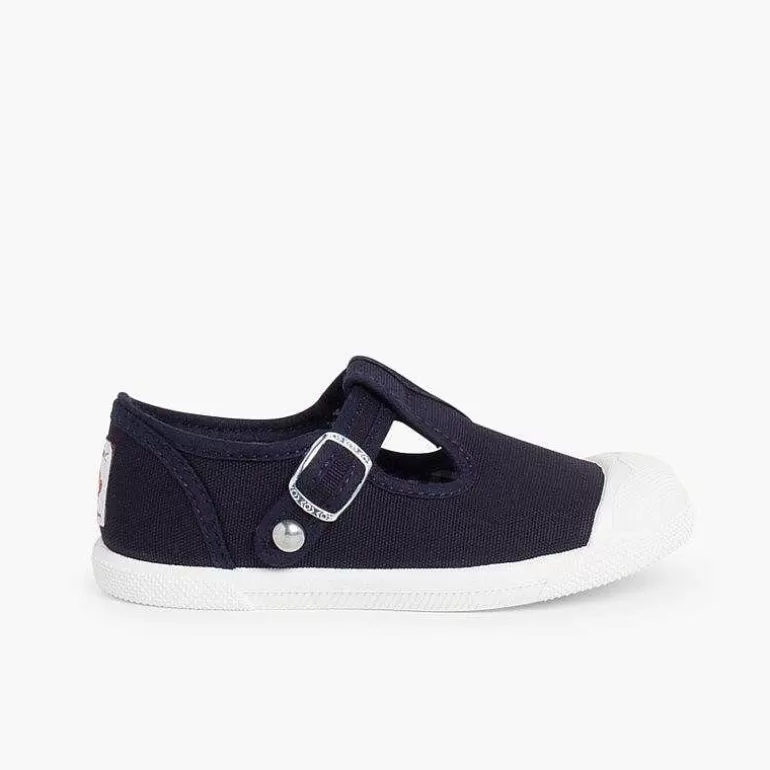 Hot Pisamonas Zapatillas Lona Niños Puntera Goma Tipo Pepitos