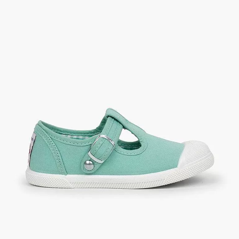 Hot Pisamonas Zapatillas Lona Niños Puntera Goma Tipo Pepitos
